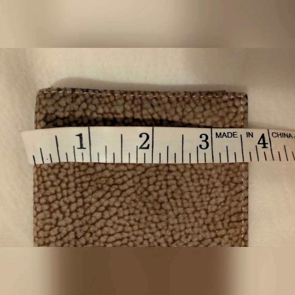 Borbonese Redwall Leather Folding Snap Wallet Vintage Brown VGUC